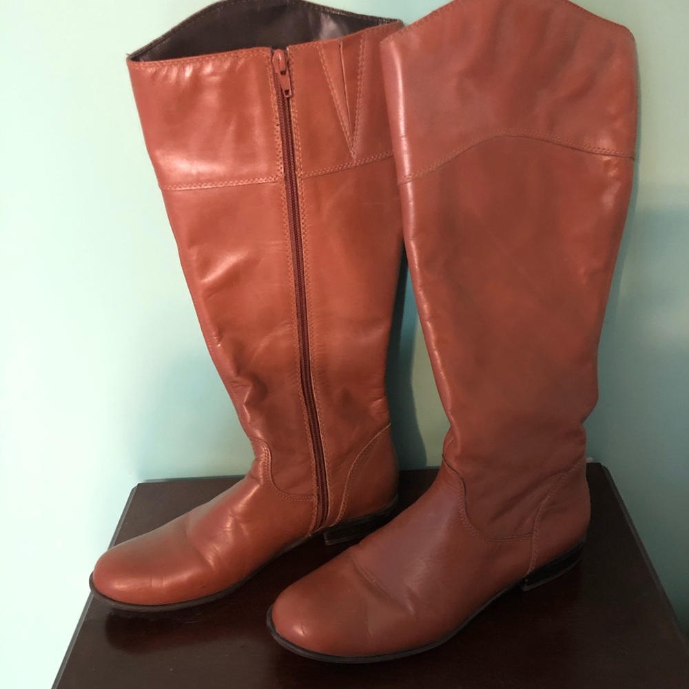 Brown knee-high boots